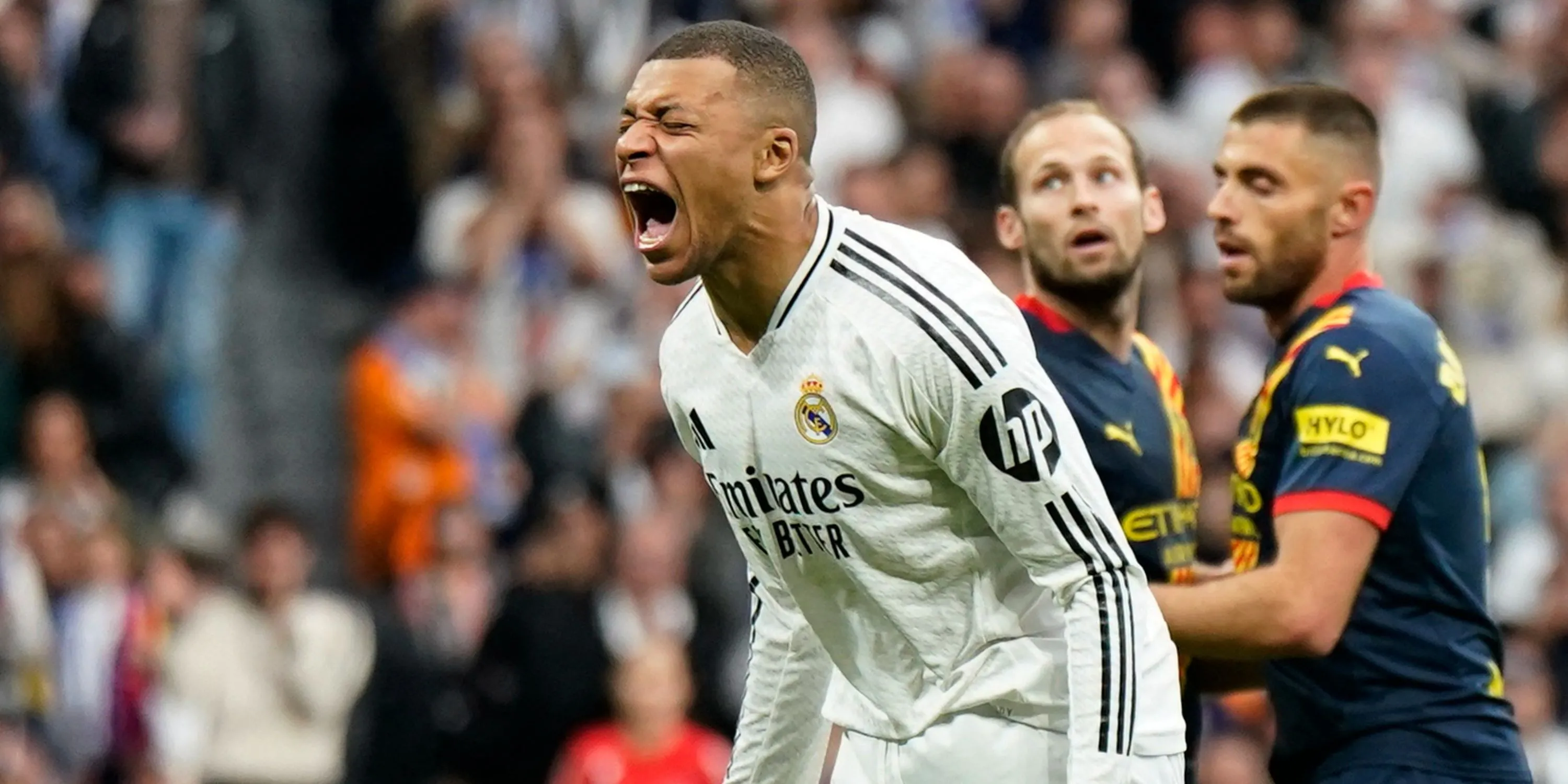 Kylian Mbappé ăn mừng bàn thắng, hình ảnh liên tưởng đến Ekitiké