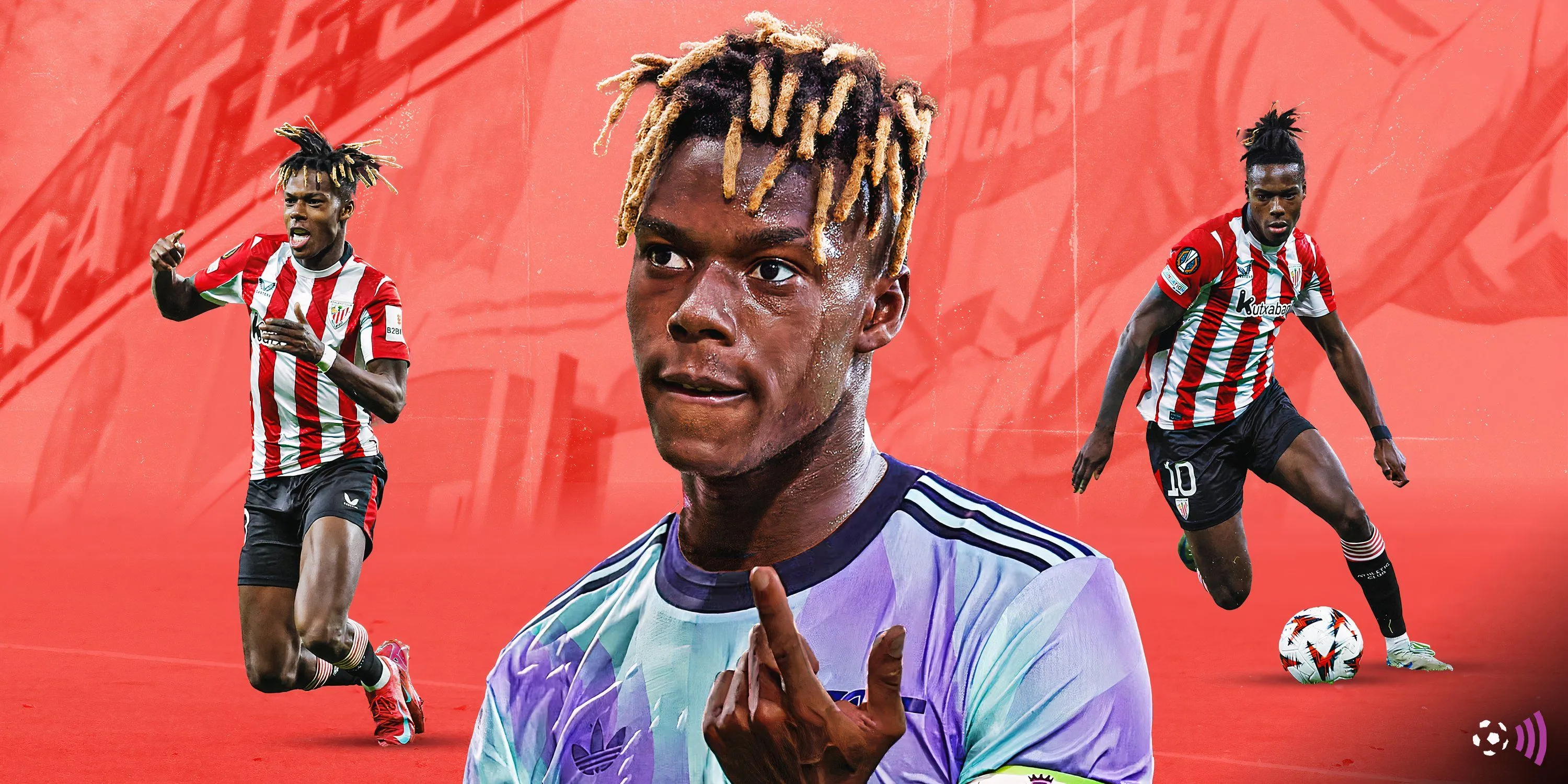 Nico Williams ăn mừng bàn thắng trong màu áo Athletic Bilbao, mục tiêu của Arsenal
