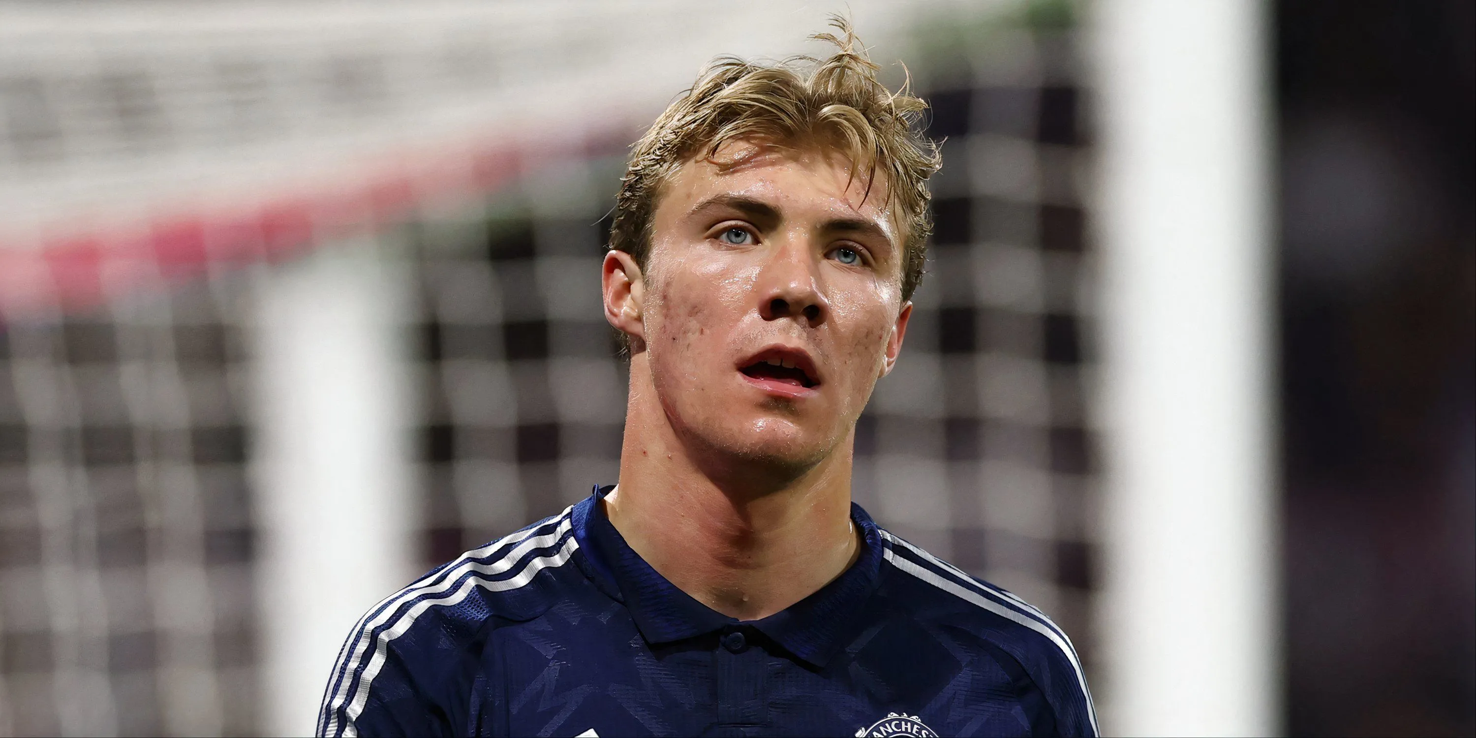 Tiền đạo Rasmus Hojlund trong màu áo Manchester United