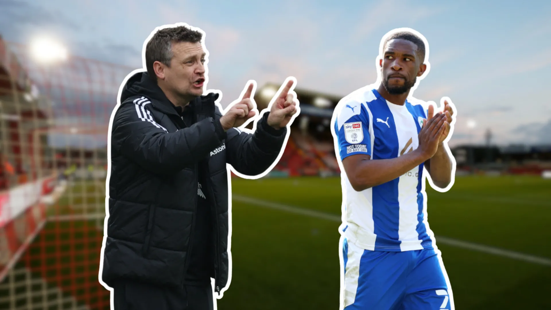 HLV Michael Skubala và cầu thủ Tendayi Darikwa tại Lincoln City